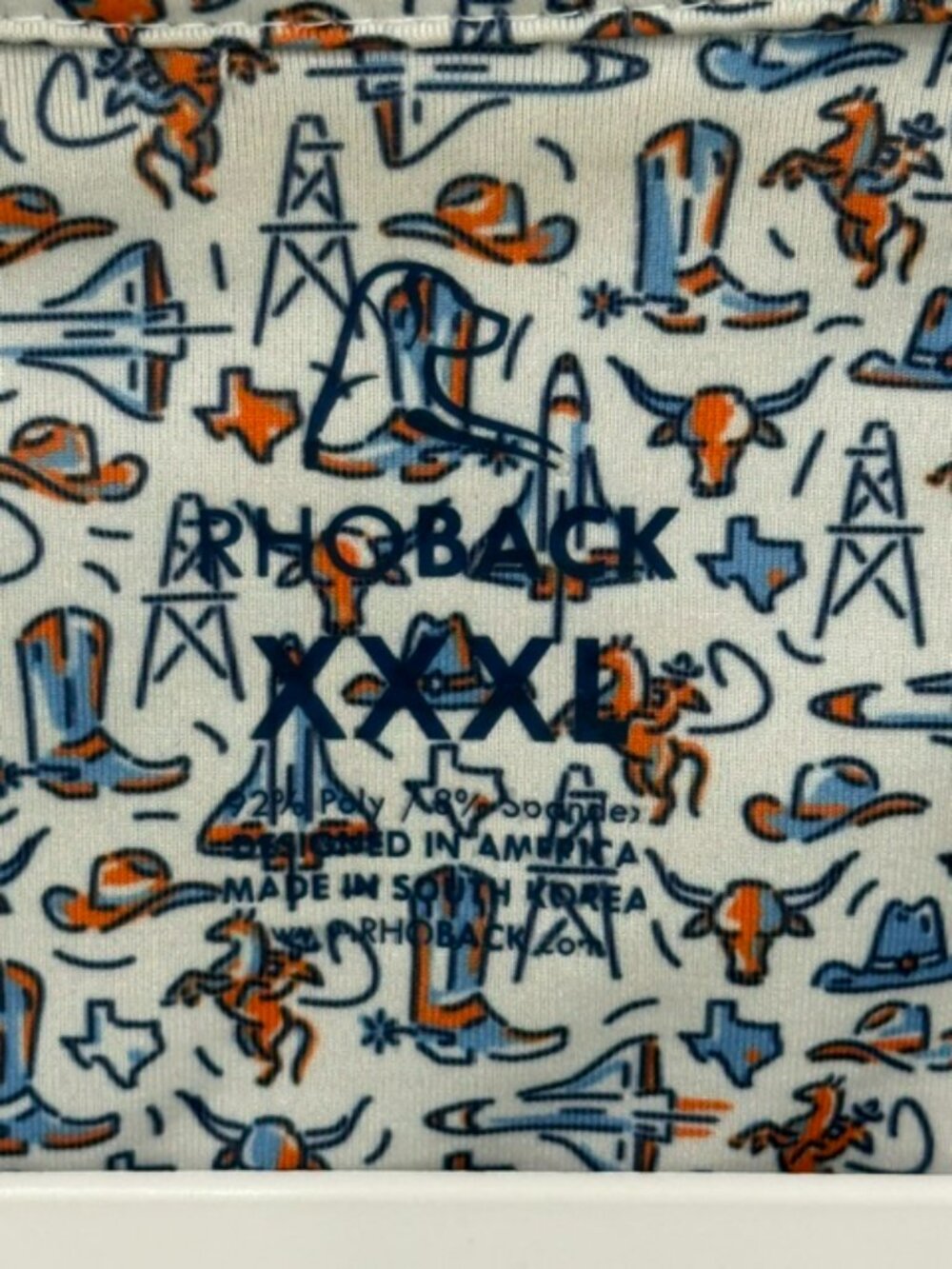 RHOBACK The Space City Houston Texas Cowboy Golf Polo Shirt XXXL - Picture 6 of 6